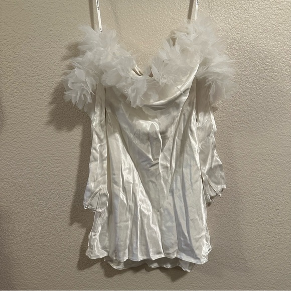 NWT | For Love & Lemons Mila Mini Bridal Dress Small with Removeable Sleeves - Picture 7 of 11